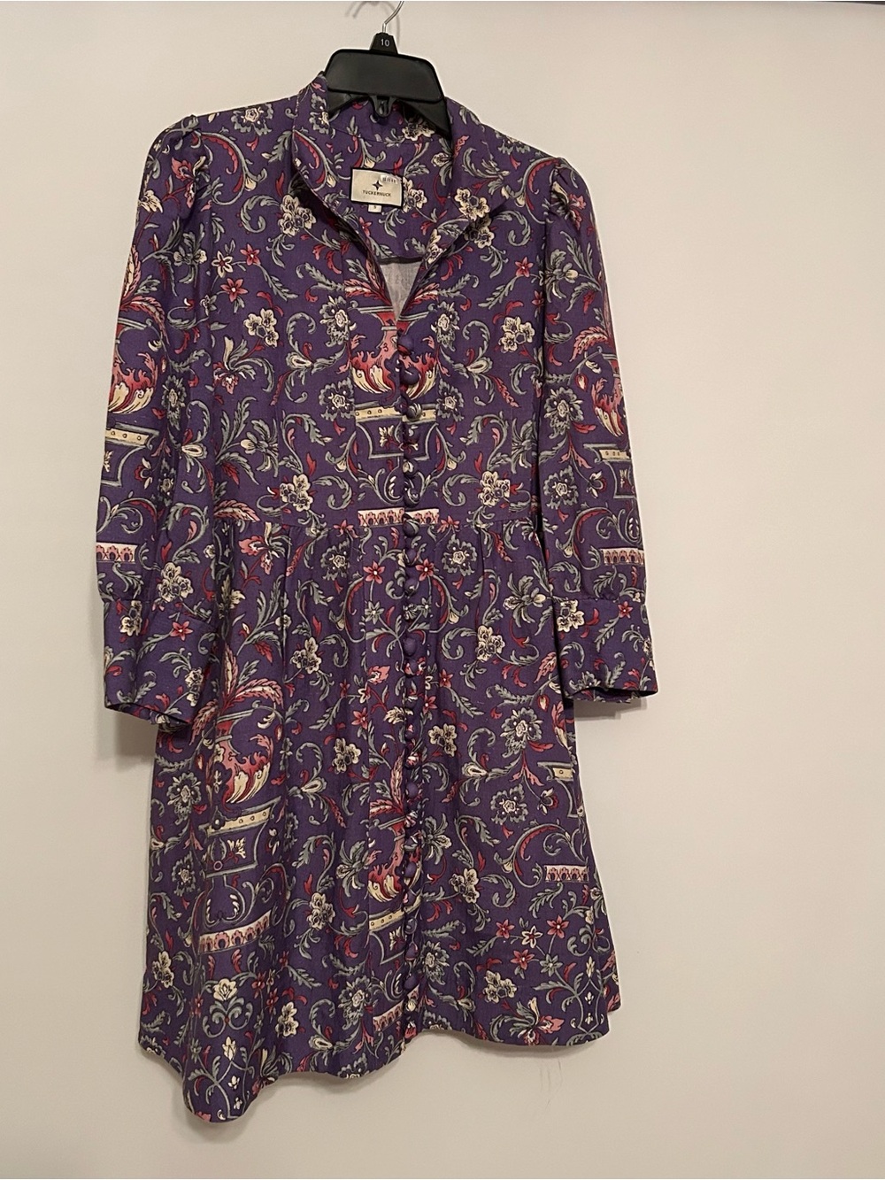 Tuckernuck Purple Floral Button-Front Dress